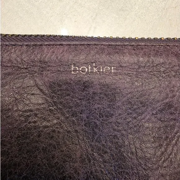 Botkier Purple Leather Crossbody Bag Zippers Studs Boho - Picture 4 of 7